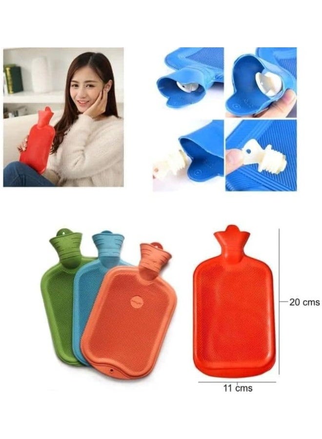 قربة مياه ساخنة علاجية سعة كبيرة جداً 2.5 لتر - مصنوعة من المطاط القوي عالي الجودة لتخفيف الآلام، التقلصات، والتدفئة لفترات طويلة - Image 4